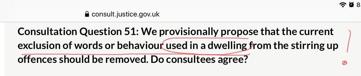 And it is proposed to extend this provision to include what you say in your own home? “Alexa...report back any thought crimes from this household”. Who writes these consultations? The Woke Stasi?