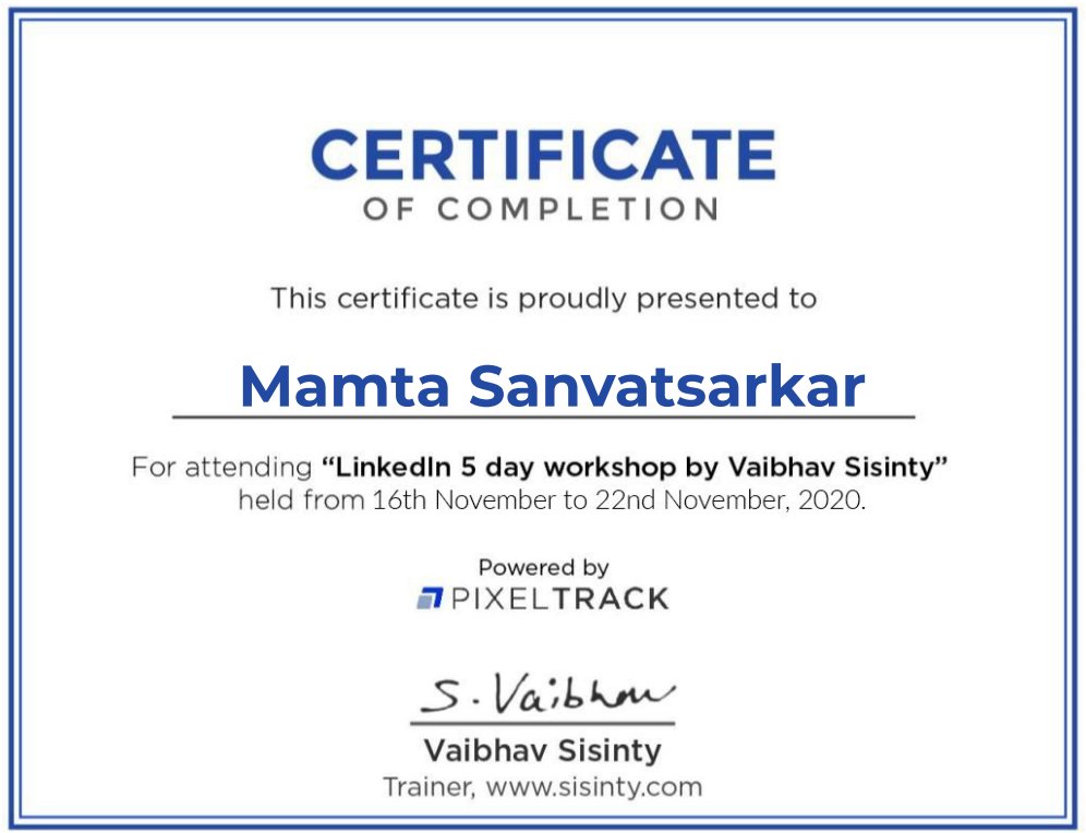 Truly one of the best workshops I’ve attended @VaibhavSisinty  
#linkedinworkshop #vaibhavsisinty