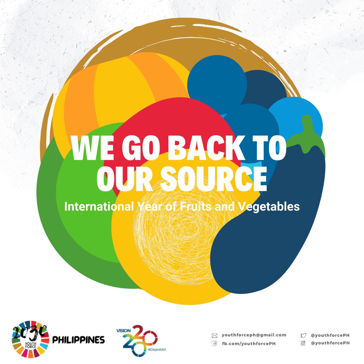 youthforcePH's tweet photo. The United Nations (@UN) General Assembly designated 2021 the International Year of Fruits and Vegetables! ๐ฅฌ๐ฅญ
Read our full statement: https://t.co/n6rdMazK3n
#DapatAll #ForTheGlobalGoals https://t.co/TsWqNOatwa