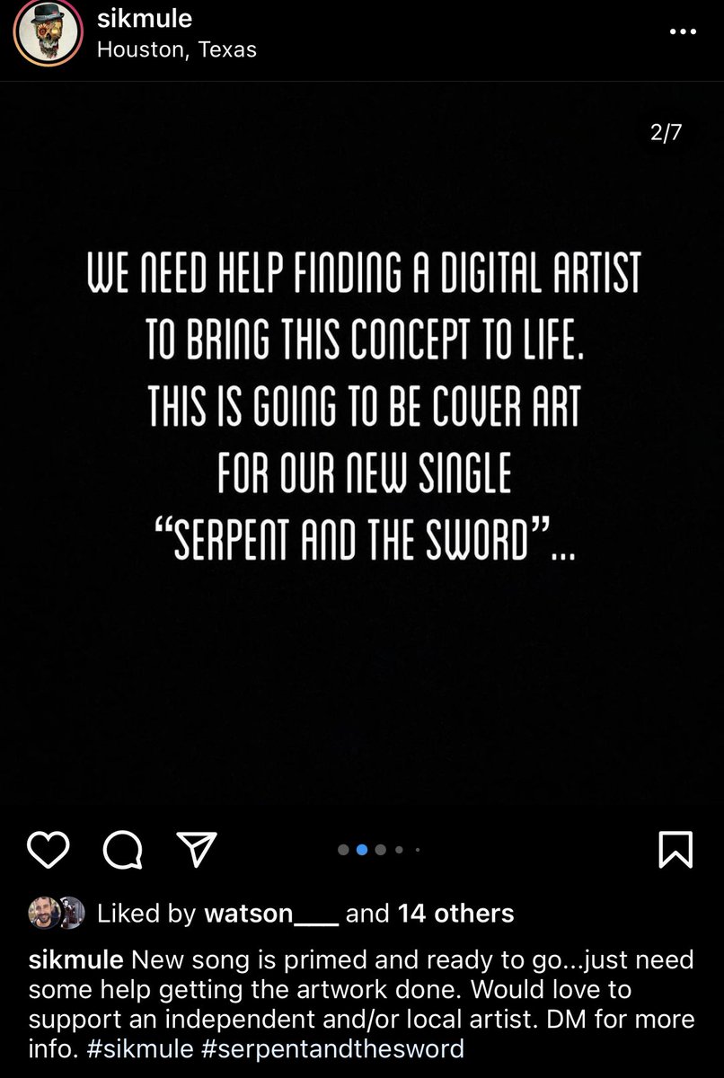CaptainPanda86's tweet photo. I have a buddy of mine who’s band @SikMule is looking for a #graphicartist!
#digitalart #DigitalArtist #GraphicDesign #graphicengineering #ArtistOnTwitter #musicIsLife #MusicalArtist #Bandlife
You can check them out on Instagram at @sikmule as well https://t.co/j4MDdFKUVo