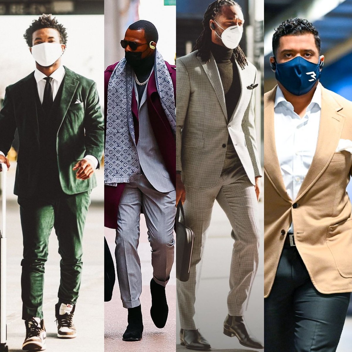 MoreThanStats's tweet photo. Check out some of the FRESH suits across the #NFL this week. 👀👀
📸 @NFL  #KylerMurray #DeshaunWatson #LarryFitzgerald #RussellWilson https://t.co/vaB1CF30sT