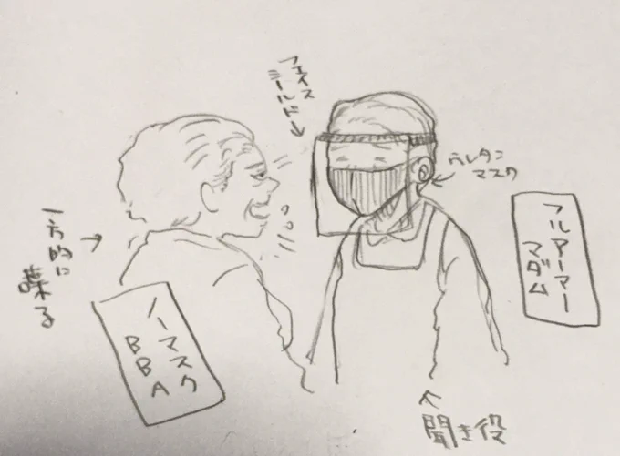 帰りがけに見たおもしろ井戸端会議。 