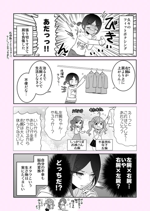 利き腕を痛めました。(日記) 