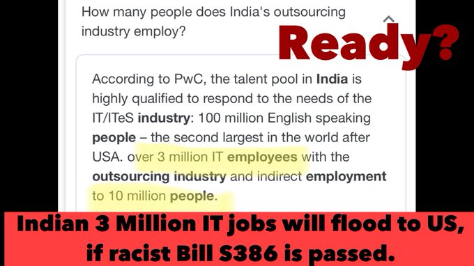 LEGEND28549086's tweet photo. @RepZoeLofgren @CETWorks @mysjcccs @YMCASV Can't we be more clear? We object to HR3648/S386! H1B job-stealers, don’t assume you can get away with sneaking it through under a nice-sounding name “Eagle Act”.  Shame on you for using America’s symbol for a bill that betrays Americans. #NoHR3648 https://t.co/6ZvrZpj99z