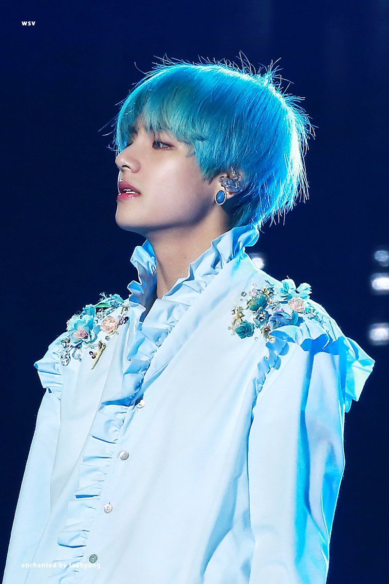 Taehyung in blue hairs — a dominating thread