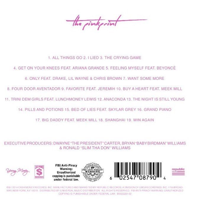 PopCrave's tweet image. 6 years ago today, @NickiMinaj dropped ‘The Pinkprint.’

The LP was praised by music critics &amp;amp; peaked at #2 on the Billboard 200. It spawned the iconic “Anaconda” as well as hit singles “Pills N Potions,” “Only” &amp;amp; “The Night Is Still Young” and is certified 2x Platinum in the US.