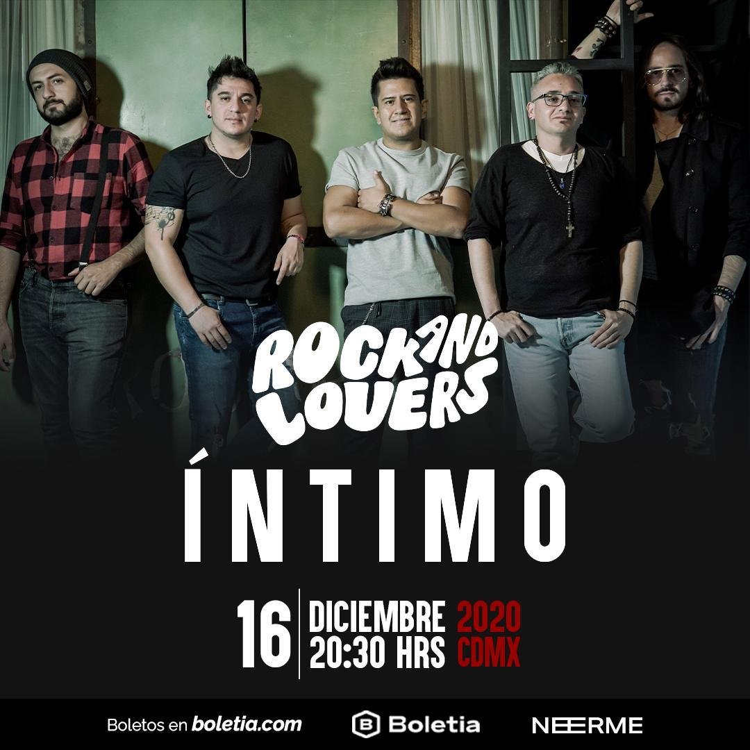 No te pierdas el show #Íntimo de <a href="/rockand_lovers/">Rock And Lovers</a> 
La cita es este próximo 16 de Diciembre a las 8:30 pm🤘🏻
Compra tu boleto aquí: bit.ly/3l02WKE