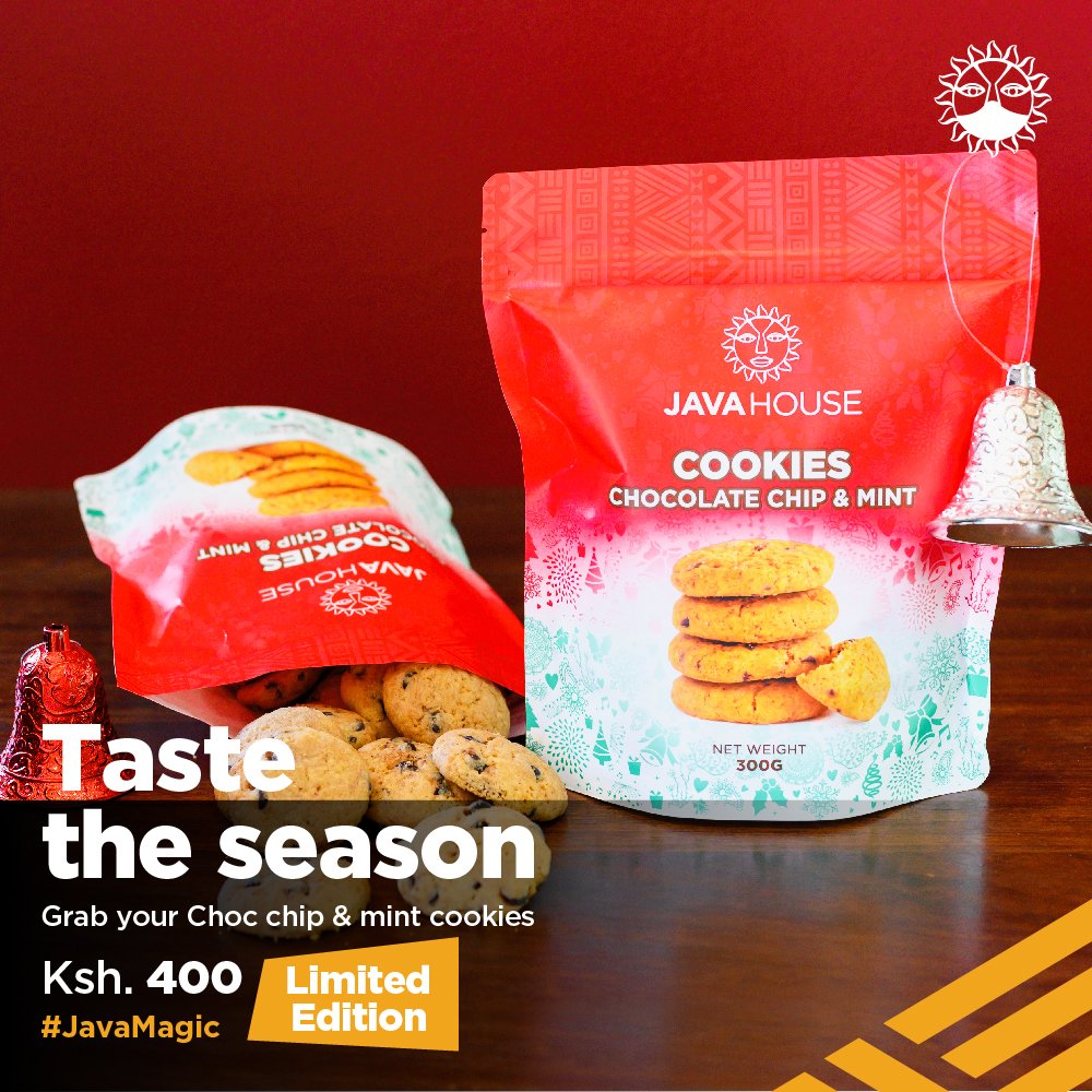 javahouseafrica's tweet image. Great days are made of love & cookies. Get a little taste of Christmas with the all new Java festive cookies: Chocolate Chip & Mint cookies. Available across all Java branches for a limited time only. #JavaLove #JavaMagic