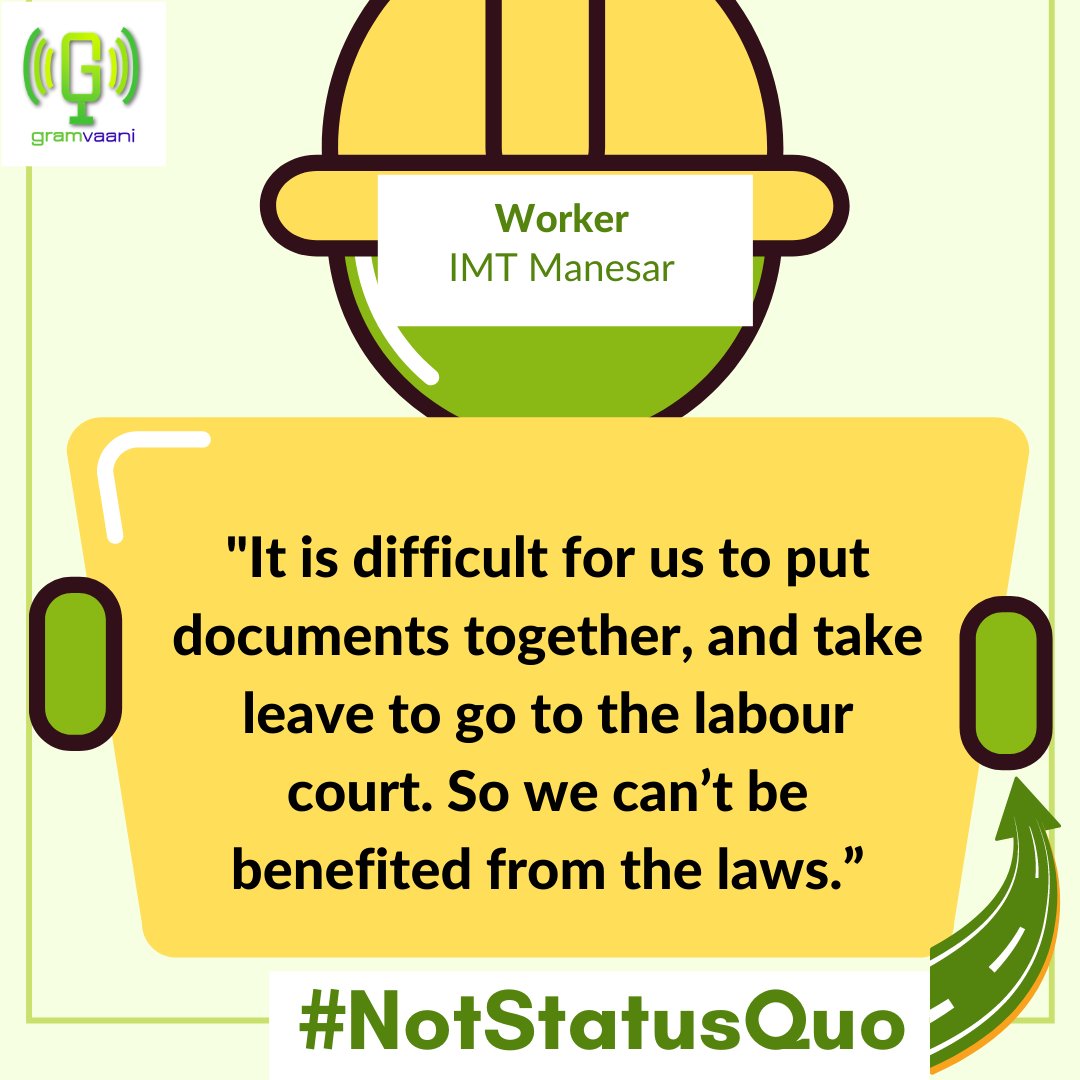 GramVaani's tweet image. #Workers are disillusioned by laws, whether it is the old code or the new code;  laws have never stood up for them #NotStatusQuo
Read about our survey for more details: tinyurl.com/GVPostLockdown…
tinyurl.com/GVPostLockdown…