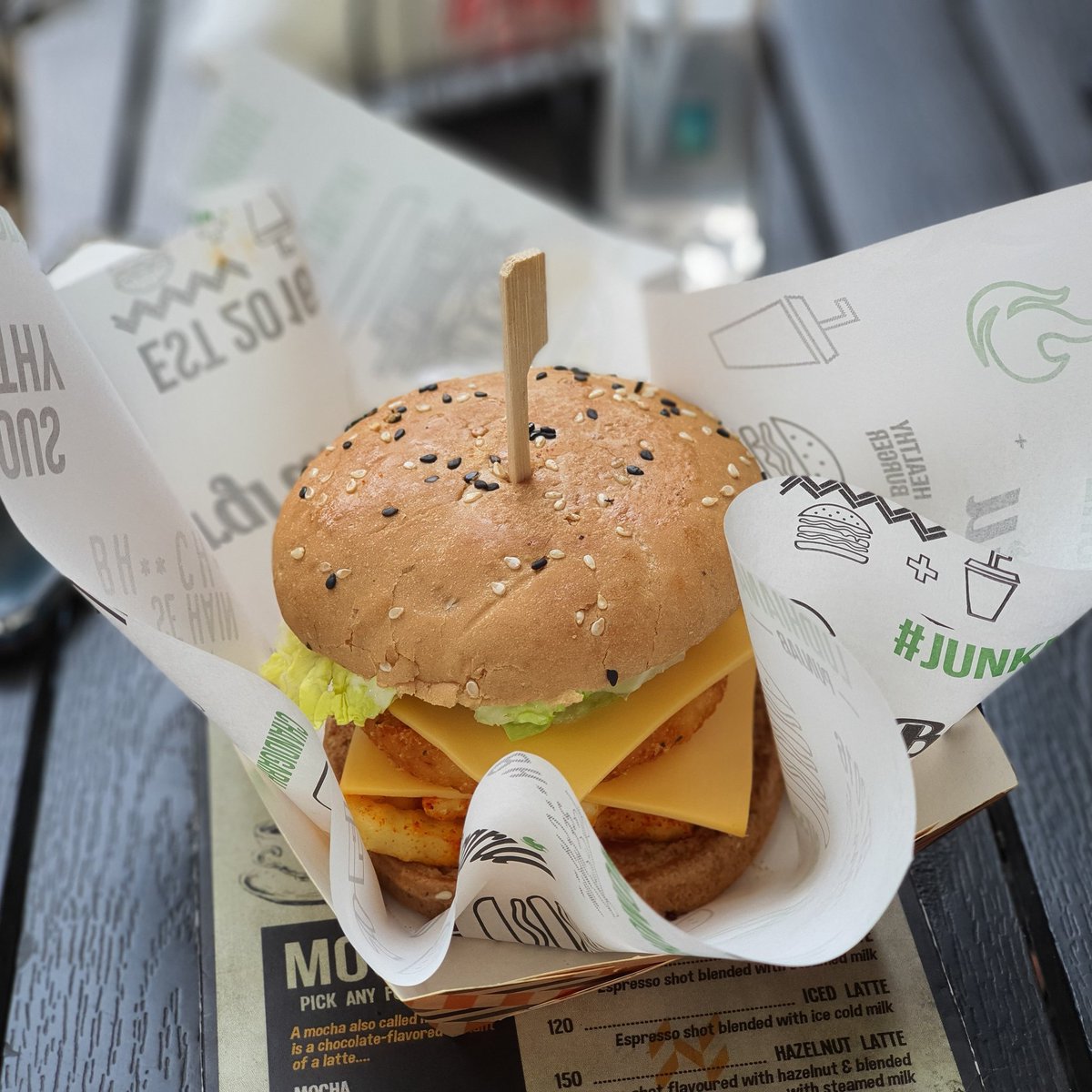 Cheese patty Burger

Burgrill Delhi
@burgrillindia 

#ishan_food_photography_travel 
#delhifood 
#burgrill 
#burger 
#awesome
#khana
#amul
#amulcheese
#tangy
#jorrfood
#delhibloggers 
#ahmedabadfood 
#india 
#cheese 
#patty 
#cheeseburger 
#spice 
#tastyfood 
#taste 
#tounge