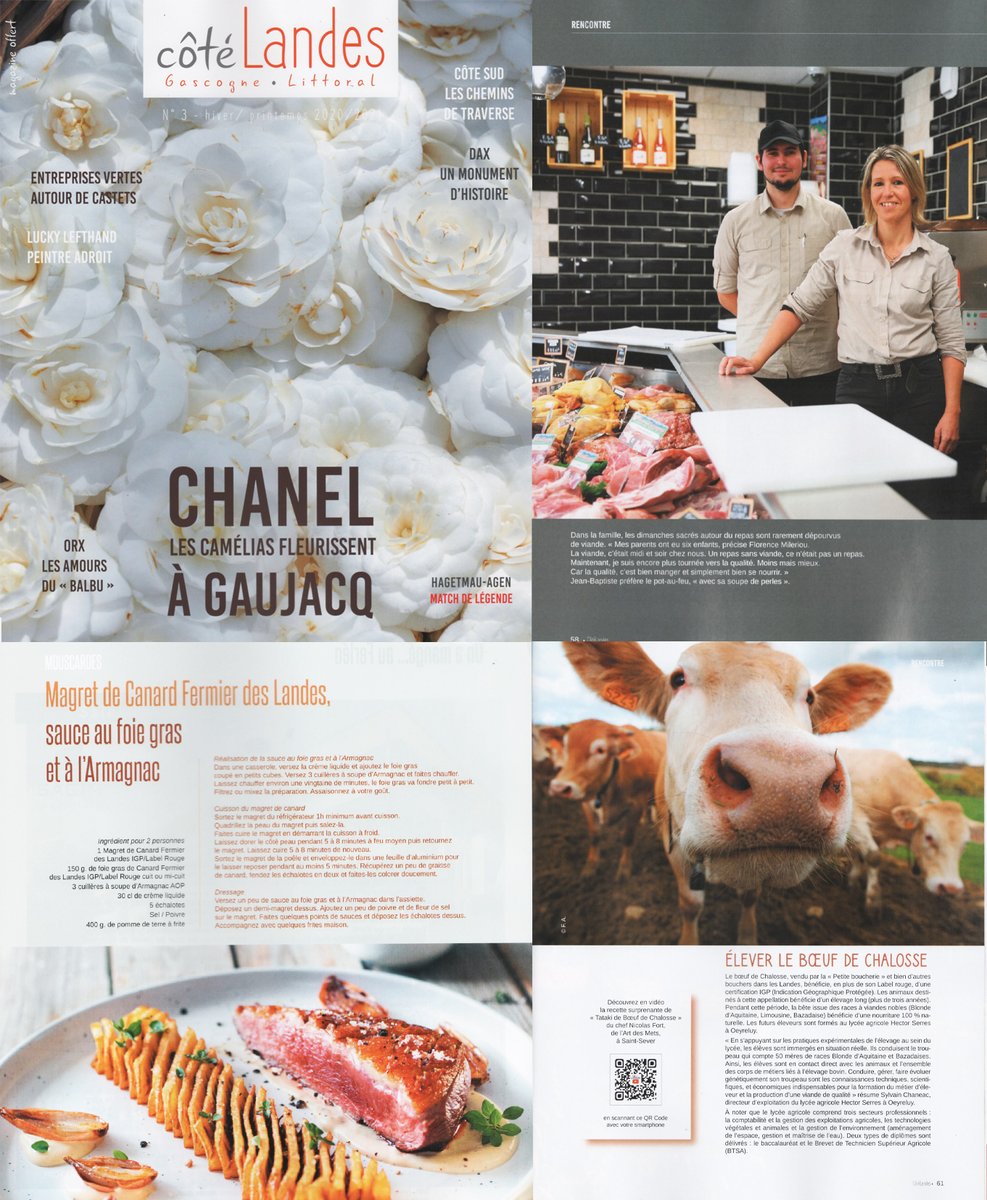 qualitelandes's tweet photo. [ Revue de Presse ] Parmi une sélection de produits labellisés des filières Qualité Landes, zoom sur le Boeuf-de-Chalosse Label Rouge mis à l'honneur dans le dernier numéro du magazine gratuit Côté Landes. https://t.co/qH9KmihsAd