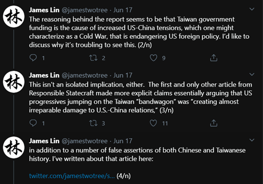 21/ Also James: "all the funding for me is totally innocent!" Also also James: "Taiwan studies needs more funding"