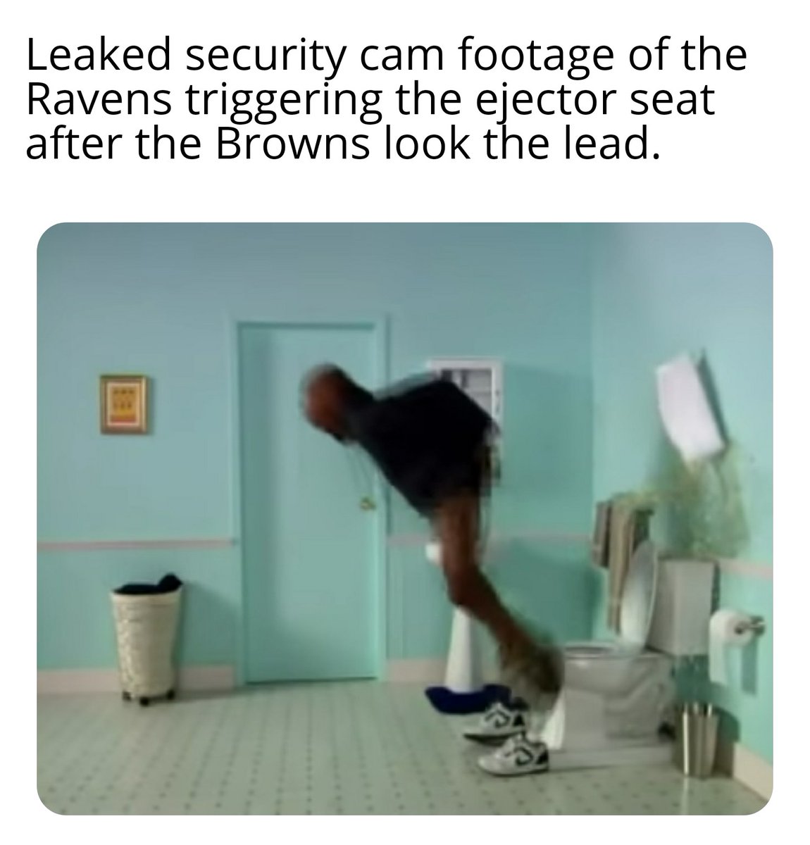 When you trail at the dawg pound
With two minutes on fourth down
#diarrhea

#Ravens #lamarjackson #CLEvsBAL #RavensFlock #MNFxESPN
