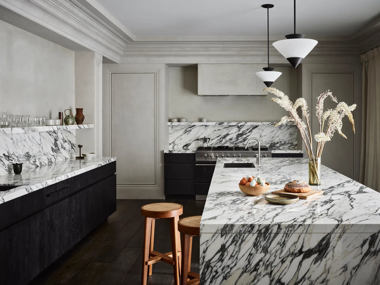 SpaceDesignCo1's tweet photo. For Gnatovich, the home’s strongest elements are the kitchen and its marble island: “I love how it opens up to a farmhouse table under four mature olive trees where we enjoy the indoor-outdoor living that California is famous for,” he says. https://t.co/lZCai4Lg4P