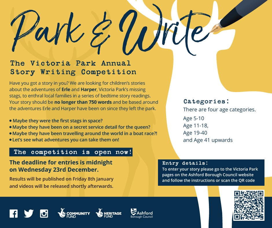 VictoriaParkABC's tweet photo. The competition is heating up! We have had a great response to Park and Write so far. Winning stories will be made into story time videos for all families to hear. This competition is open to all ages, see the poster for more details!
https://t.co/etIppXw2HL #NLHF #ParkandWrite https://t.co/dwrzuxdOxi