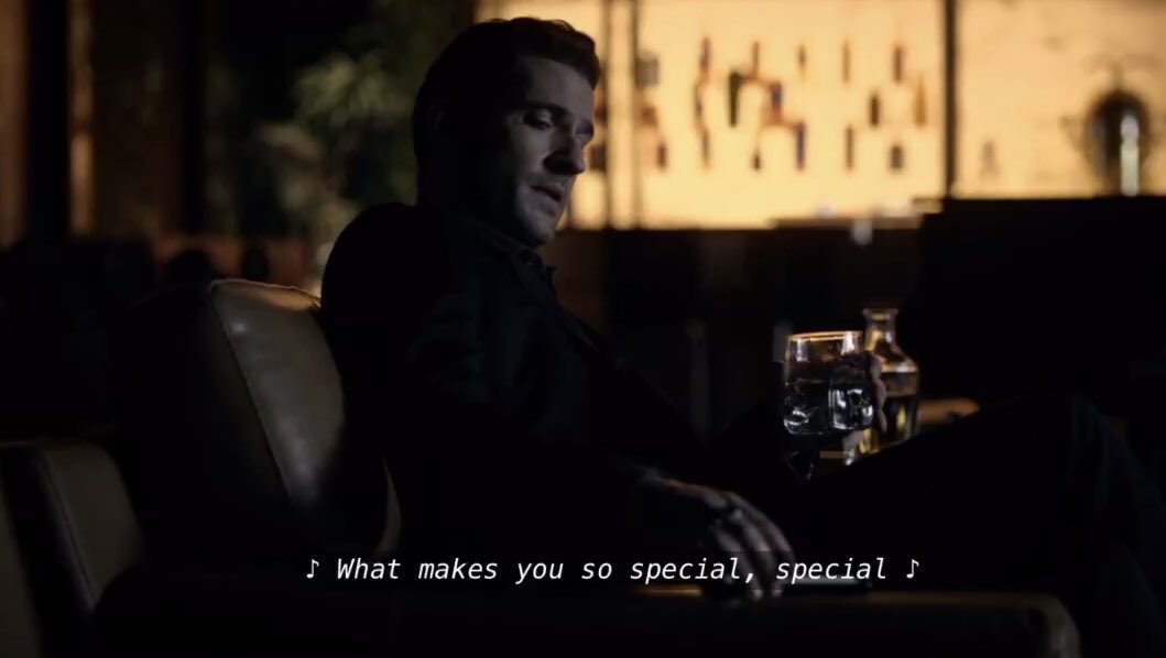 What makes you so special, specialThe camera cut shifts the song to Lucifer’s POVThis is the question Lucifer has been asking himself the entire seriesLucifer has known Chloe was special since the pilot episode and ever since then he’s been wondering if his father sent her