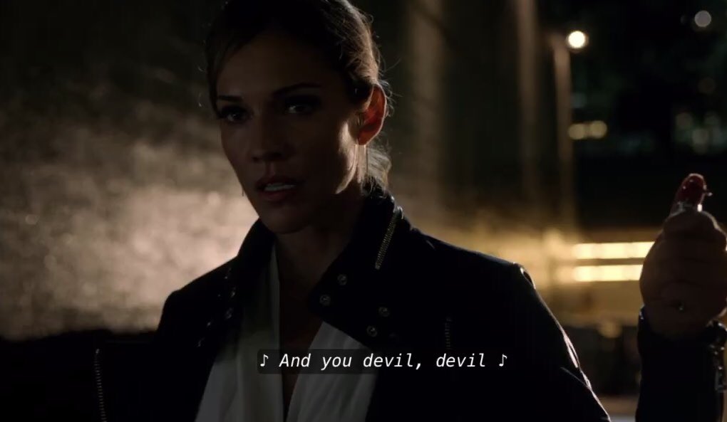 For that devious dance between meAnd you Devil, DevilThese lines talk about how Chloe and Lucifer have been dancing around each other since the pilotAt this point, each is helplessly in love with the other, and they can’t believe they let themselves fall into the trap