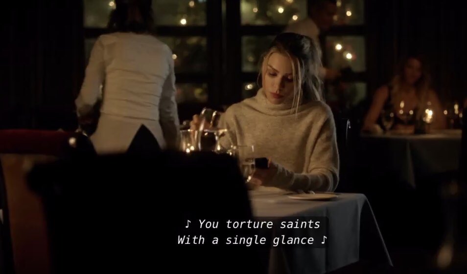 You torture saints with a single glanceMake them think they ever stood a chanceThese lines reflect Lucifer’s typical behavior with women (and men). He can get anyone to sleep with him, even a saint. But none of them ever stood a chance at winning his heart, until Chloe