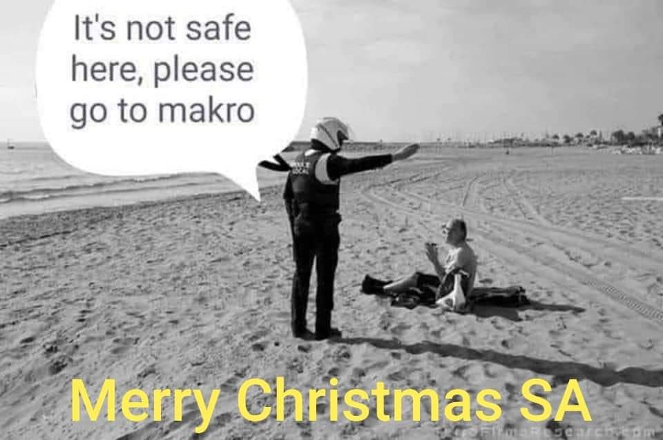 bottervlieg_woo's tweet photo. Merry Christmas SA
#beachesclosed https://t.co/Vu8QZUNdPy
