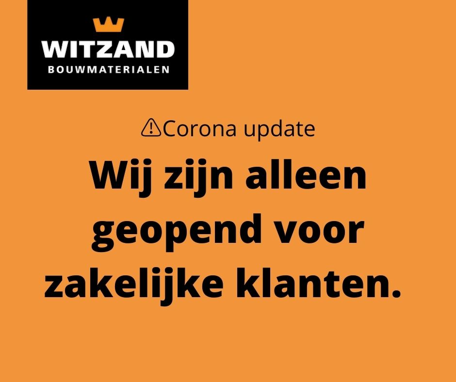 ⚠️CORONA UPDATE:  Gezien de nieuwe Corona maatregelen moeten wij helaas onze showrooms sluiten. Wij zijn uitsluitend open voor zakelijke klanten (aannemers en klusbedrijven). Momenteel verkopen wij niet aan particulieren. Het is helaas niet anders. Blijf gezond en let op elkaar!