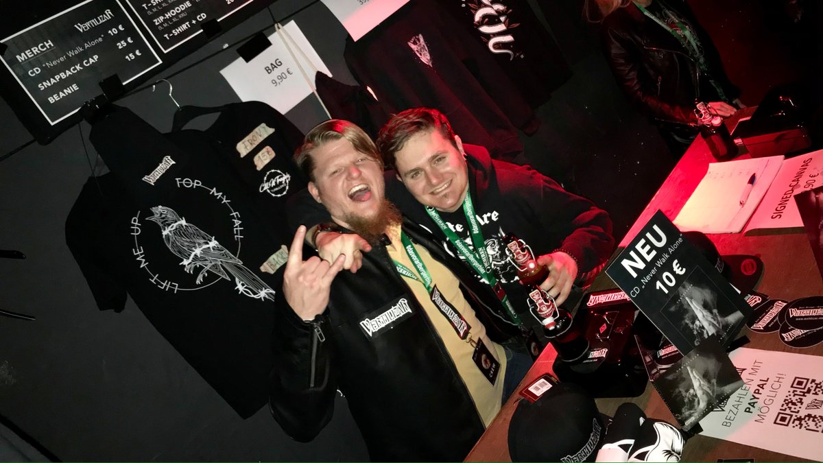 Vertilizar_Band's tweet photo. One year ago - just our merch guy and bassist happy to be on tour in Germany 😊 we miss these moments - we miss you!
#vertilizar #live #show #concert #metalheads #merchguy #insane #rockshow #ontour #tourlife #bandmerch #people #merchandise #party #fun #underground #germanytour https://t.co/cniu9FU65H