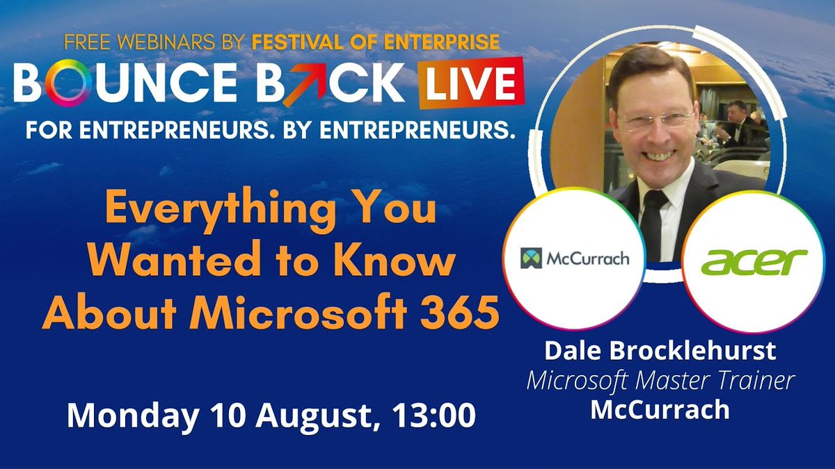 EnterpriseExpos's tweet photo. 💻 Microsoft Master Trainer @MSFT_Dale reveals how to unlock the true potential of #Microsoft365. 

#BounceBackLive #Microsoft #cloudsoftware #saas #Office365 #thecloud #Windows10 #webinar #Windows #software #productivitysuite https://t.co/0SZl8BL58A https://t.co/7lk7P0l2dS
