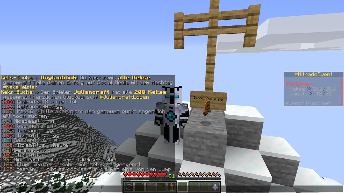 Julius_Entus's tweet image. #NitradoEvent #JuliancraftLoben Endlich geschafft :D 
Und das ganz oben auf dem Berg. @nitrado
