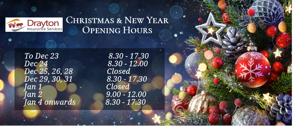 Please note our opening hours over the festive season.

Note opening hours at our local offices may vary, please check  with them directly.
