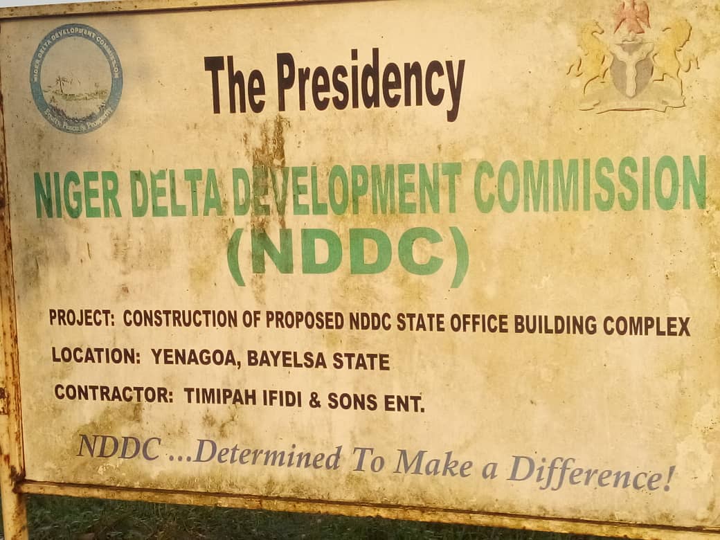 Contract for construction of NDDC State Office Building Yenegoa was awarded to Timipah Ifidi&Sons Ltd₦63.2m mobilization fee was paid but site visit showed it has been abandoned at foundation level without value for moneyWe urge  @ICPC_PE to recover the fund #NigerDeltaMoney