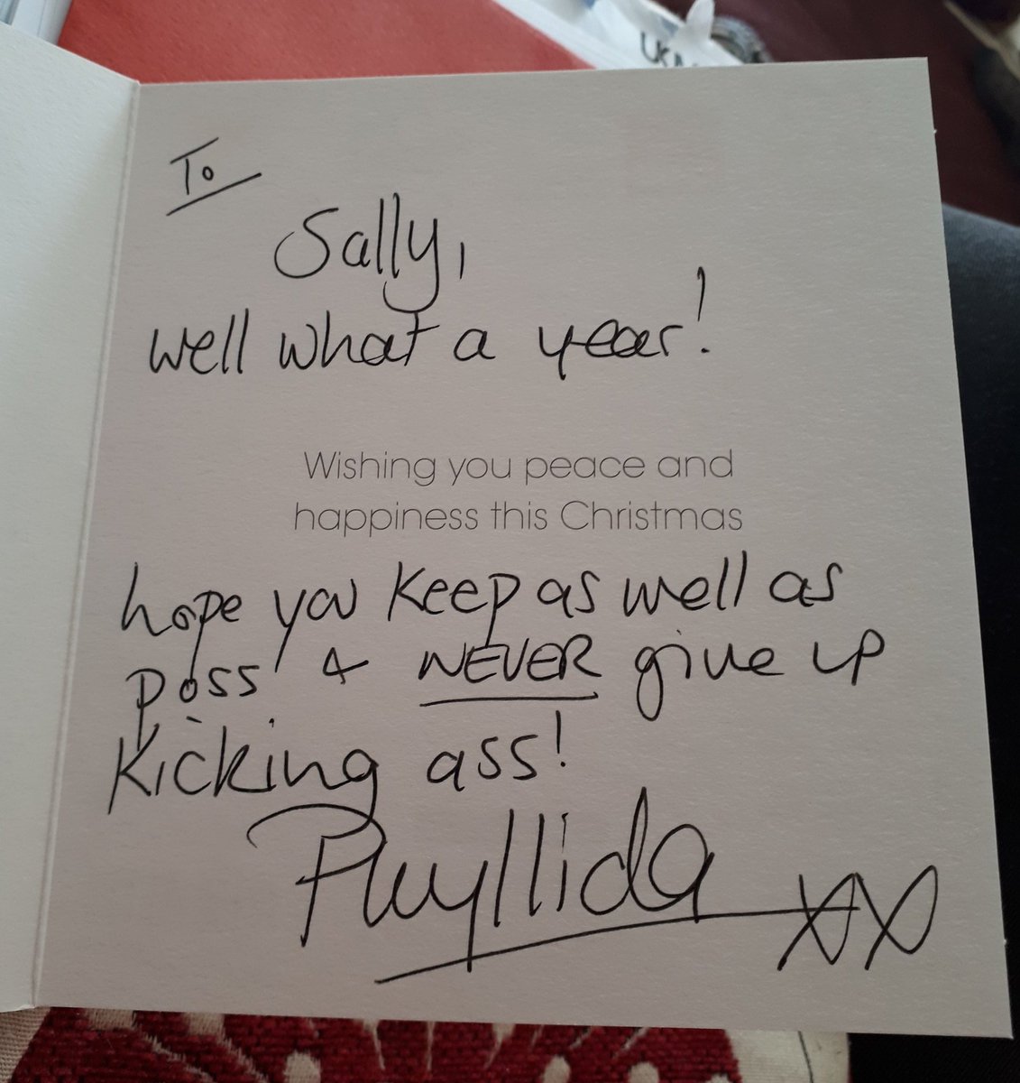 MEFoggyDog's tweet photo. Just received a #Christmas card from a friend.

In reply to her suggestion-

I don't intend to 💙

#pwme #MEally https://t.co/iBokB0RSmI