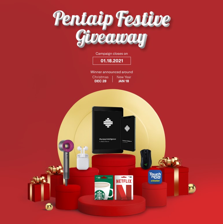 Pentaipcom's tweet photo. The day has finally come! 
We're kicking off our Prelaunch with a Festive Giveaway!
More than RM20,000 prizes to be won!

All we need is your email. 
Click 👉https://t.co/HhrHoOwH5J NOW!

*Terms &amp; Conditions apply
#iphone12promax #ipadair #dyson #pentaip https://t.co/4b20agMlOj