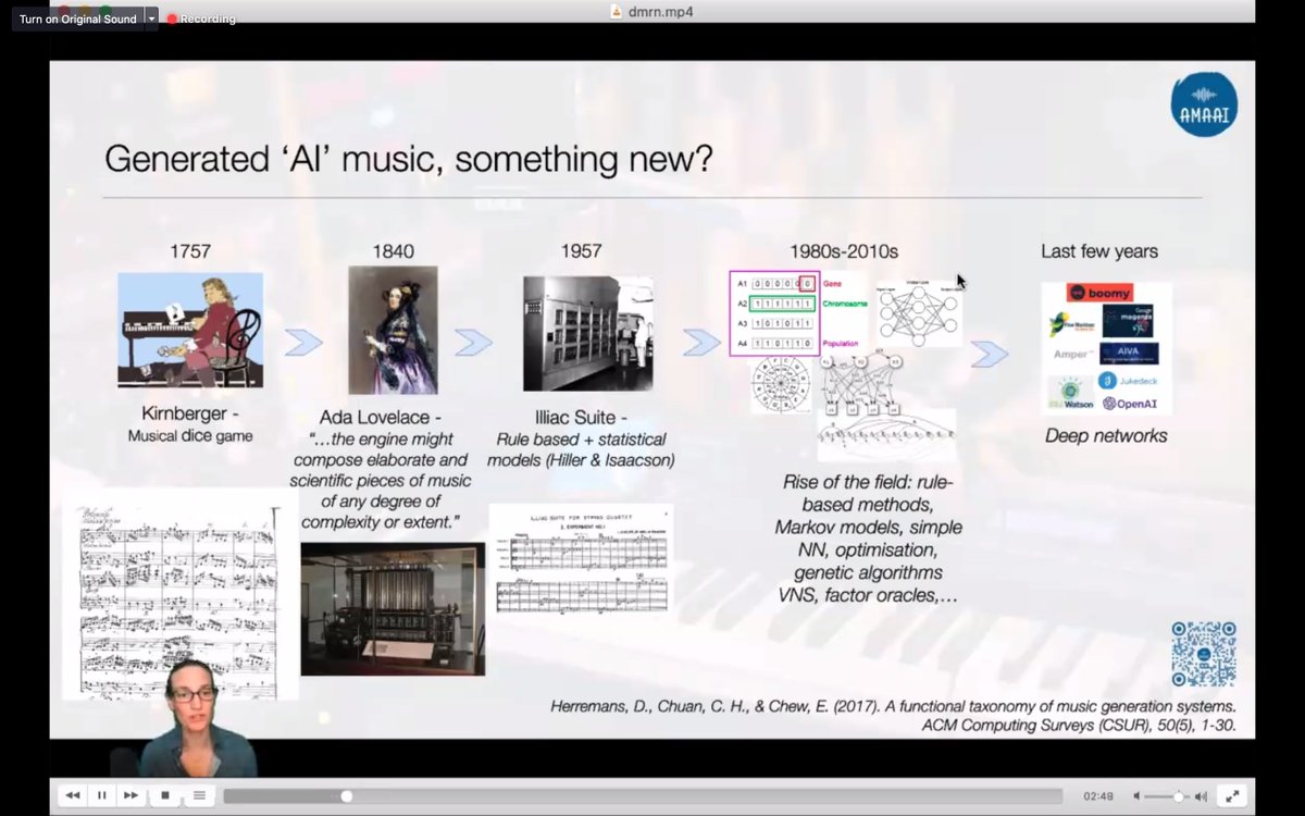 umpedronosapato's tweet photo. Kirnberger, not Mozart! Amazing talk by @dorienherremans about algorithmic music generation, from its birth to its future. At DMRN+15 @c4dm @QMEECS @CDT_AI_Music https://t.co/1fRkXA99SD