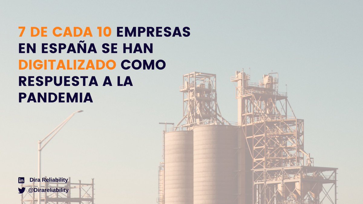 Dirareliability's tweet photo. 7 de cada 10 empresas en España se han digitalizado como respuesta a la pandemia. 
El 2020 fue un año que evidenció la necesidad de automatizar y digitalizar procesos en nuestras empresas, pues son múltiples los beneficios que se obtienen al aplicar nuevas #tecnologías. https://t.co/Zfr6wlzQH5
