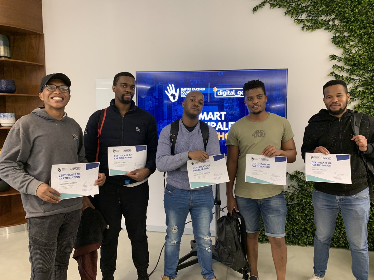 epftechhub's tweet photo. Meet ‘Mapara A Jazz’. 

The team developed a digital solution for municipalities to actively track and resolve complaint tickets in real time. 

This is just one example of the innovative solutions that are being produced from our Hackathon’s 👏🏼 

#BuildingAfricaThroughTech https://t.co/3XscXmAs1w