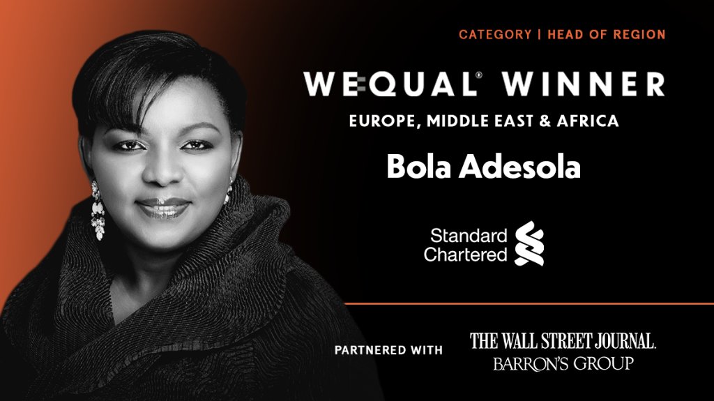 StanChartCI's tweet image. Félicitations à Bola Adesola, notre Vice-présidente Séniore qui sort vainqueur de la catégorie Directeur Régional des WeQual awards @KTLICH. Une reconnaissance pleinement méritée pour son leadership et son exemplarité. #StanChart