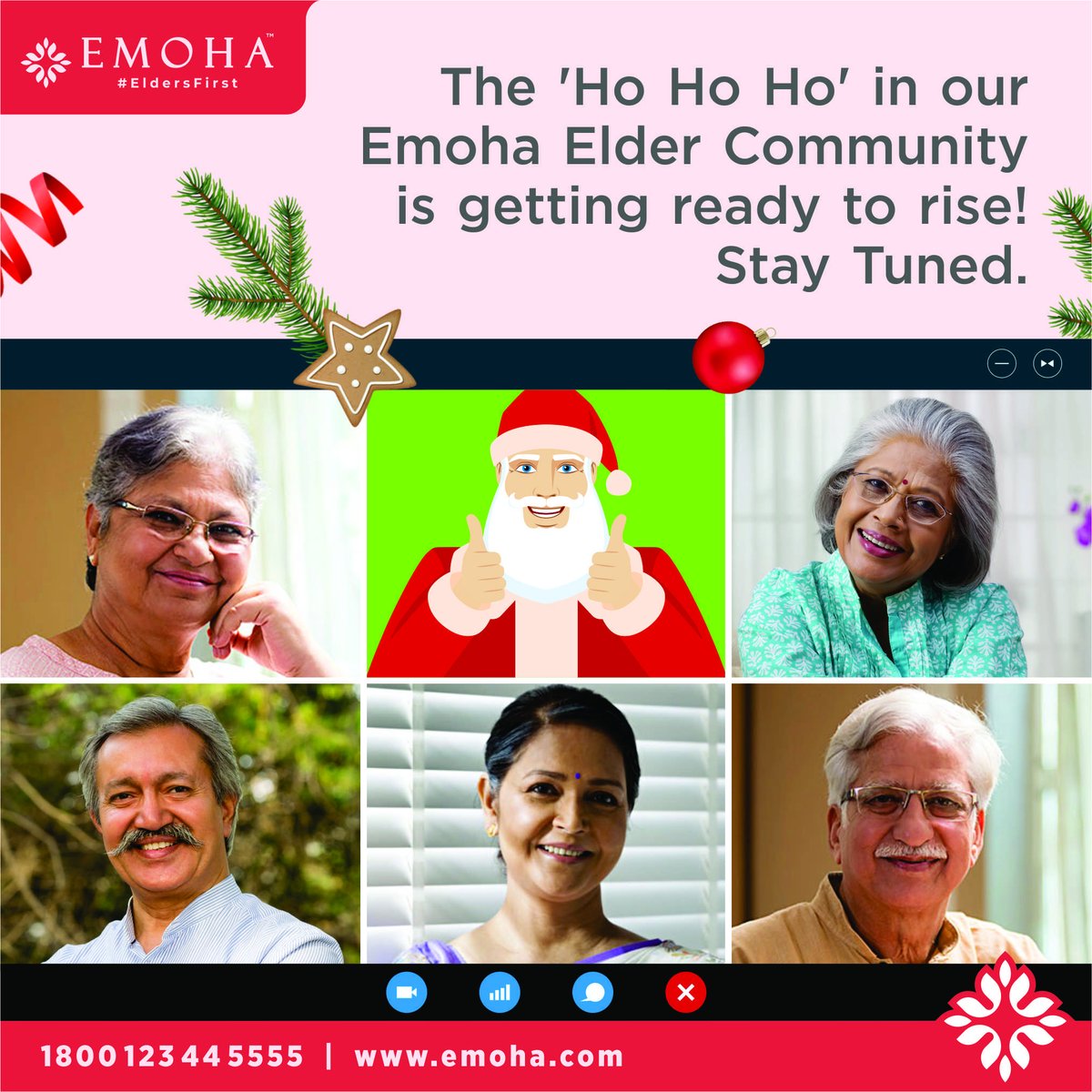 EmohaElderfirst's tweet photo. A brand new elder is in our midst and it is none other than Santa Claus! 
One of the busiest elders in the world, Santa is always rushing around to spread cheer in every home. We are happy to offer him our support so he can continue on his merry journey healthy and worry free! https://t.co/BzSgmWvByq