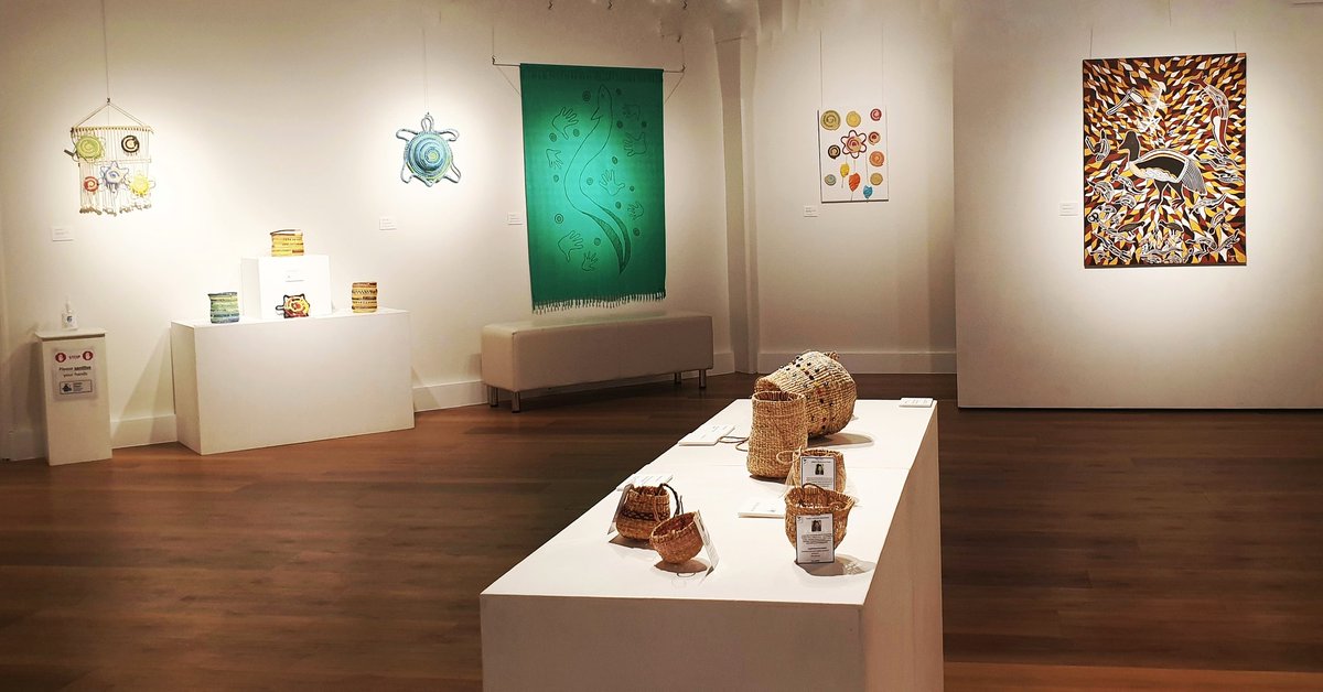 leesawatego's tweet photo. A quick trip to Tablelands to see #Innisfail-based Jitta Art's exhibition. Fabulous #Yidinji weaving and stories. We're excited to be working with the Jitta crew as part of #SolidBusiness. #IndigenousBusiness @TAFEQld @CouncilTRC https://t.co/0Gx4ty6rs9
