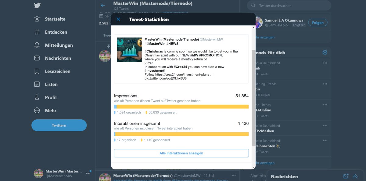 MasterWin (Masternode/Tiernode) tweet media