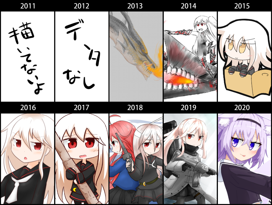 #絵描き10年進化録2020 