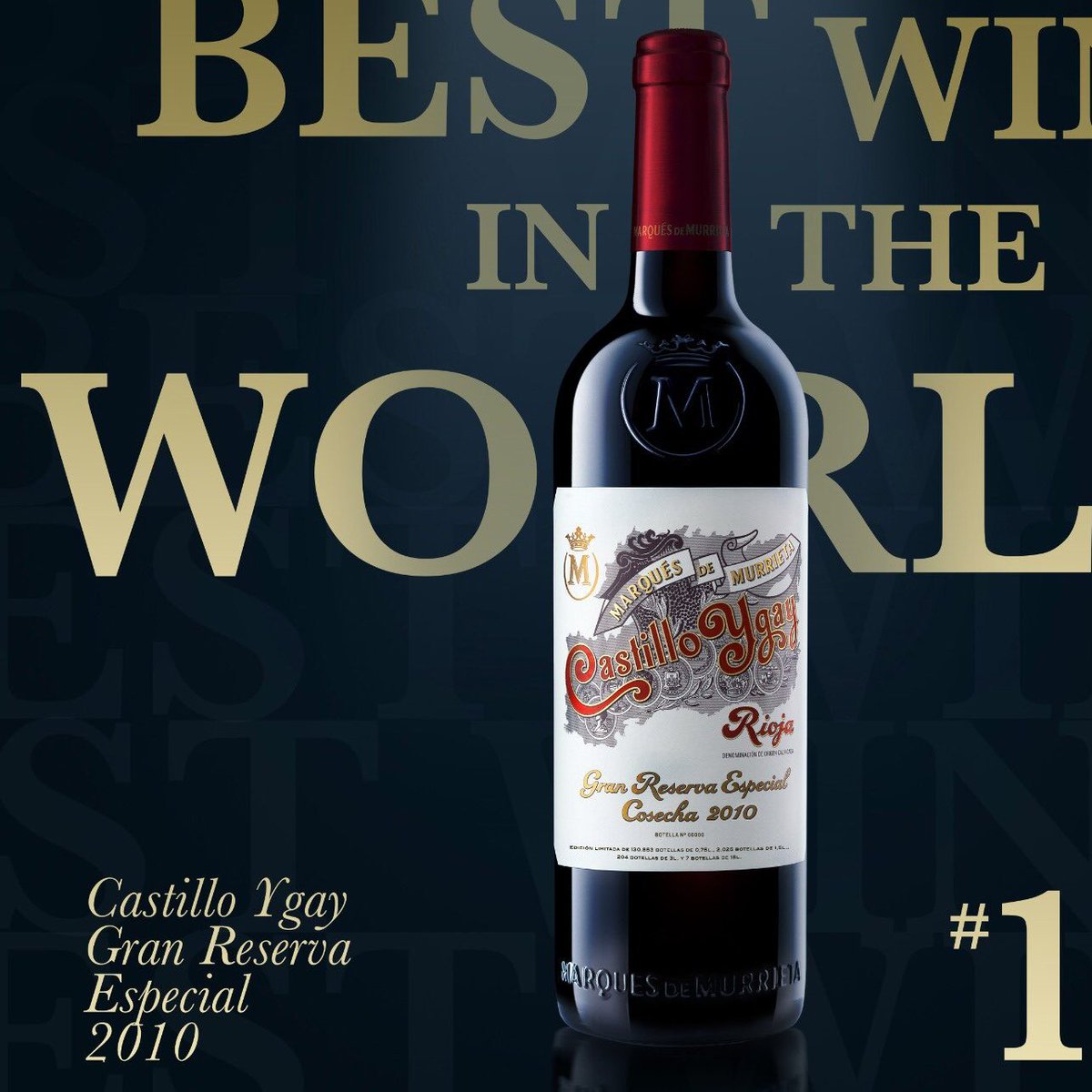 🎉Congratulations to <a href="/MarquesMurrieta/">Marqués de Murrieta Estates & Wines</a> and its #Spanish 🇪🇸 wine "Castillo Ygay Gran Reserva"🍷 for being selected as #1 Wine of the Year from <a href="/WineSpectator/">Wine Spectator</a>'s Top 💯 list❗

🏆 Score: 96/100
 📍  DO: Rioja
🍇 Grape: Mazuelo and Tempranillo