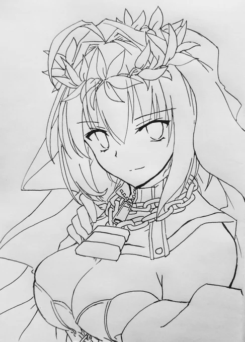 すまない…
色が……間に合わん……!!
でもおめでとうネロ!!

#FGO
#ネロ・クラウディウス 
#アナログ絵 
#ネロ生誕祭 
#ネロ・クラウディウス生誕祭 
#ネロ・クラウディウス生誕祭2020 