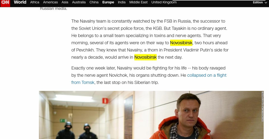 В утренней пробке показал Анатолию Евгеньевичу статью на CNN. Он ничего по английски не понял, кроме слова «Novosibirsk». 

Но мэр был в восторге. Такая реклама городу! Теперь ждёт наплыв туристов и инвесторов.