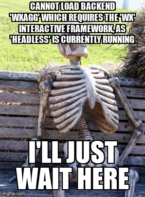overflow_meme's tweet image. Cannot load backend 'WXAgg' which requires the 'wx' interactive framework, as 'headless' is currently running stackoverflow.com/questions/6529… #wxpython #python #matplotlib