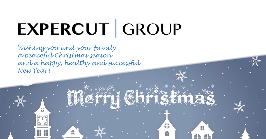 Expercut's tweet photo. 2020 was a year of enormous challenges, making huge demands on all of us. We'd like to thank our customers, partners, friends for their continued loyalty and trust. It's a pleasure working with all of you. Wishing you a healthy, peaceful Christmas season and a prosperous 2021. https://t.co/T0ho9I028v