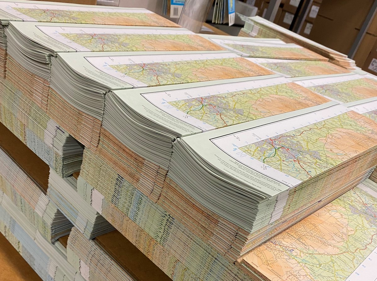 Dennis_Maps's tweet photo. Stacks of folded maps awaiting their covers #maps #mapproduction #factorylife ukbusiness https://t.co/CpOOG1lPvX