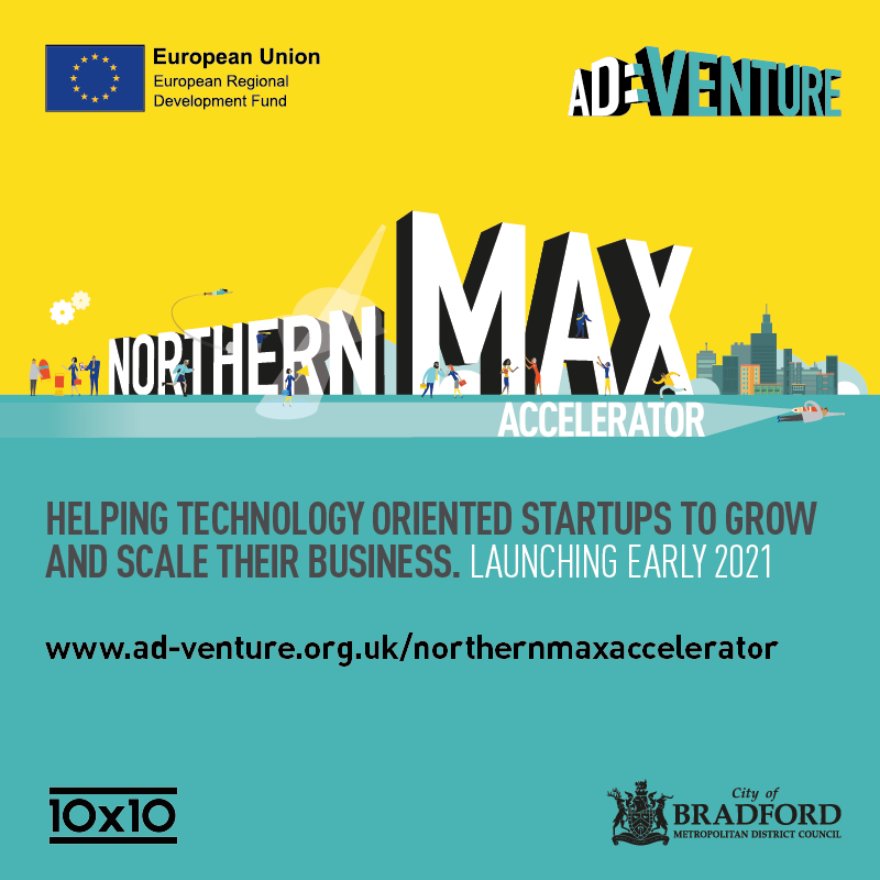 ADVENTURE_LCR's tweet photo. Northern Max is back for 2021 &amp; is on a mission to help #Bradford based #technology oriented start-ups to grow &amp; scale their business! #NorthernMax is a very popular programme so register now to avoid disappointment https://t.co/12xCVpDJub to register your interest day!#THINKBIG https://t.co/uY7kenYaMf
