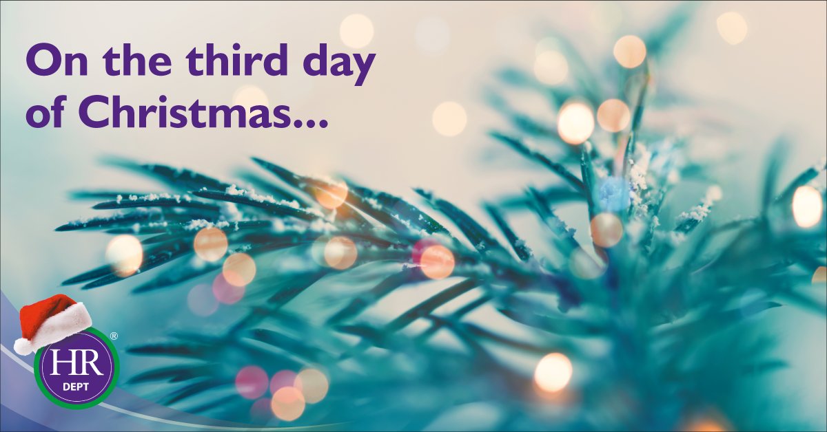 Martine_HR's tweet photo. On the third day of Christmas The HR Dept said to me
Three months of pandemic support
Get three months of HR support over the Christmas period for one fixed price, and have peace of mind knowing that your business is compliant and up to date with employment law
Contact us today. https://t.co/0Fn9lv3M3m