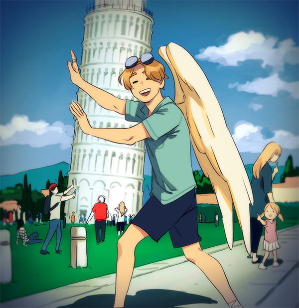 the last picture above was when I sent Teo on a vacation and it turned out Bernard was sabotaging all of Teo's cheesy tourist photos (2 and 3 by @tsulala ????) 