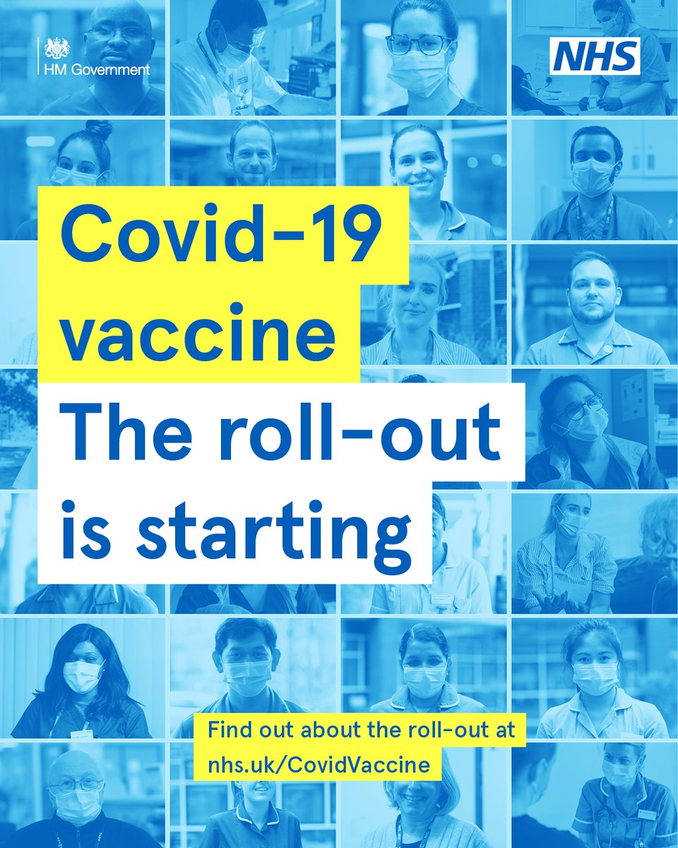 LeedsCC_News's tweet photo. The Covid-19 vaccine roll-out has started for people who are most at risk from coronavirus, before being offered more widely. The NHS will let you know when it's your turn, so please do not get in contact before then. 

Find out more: https://t.co/2EFxVVYzTR https://t.co/DT8wQcvYuE