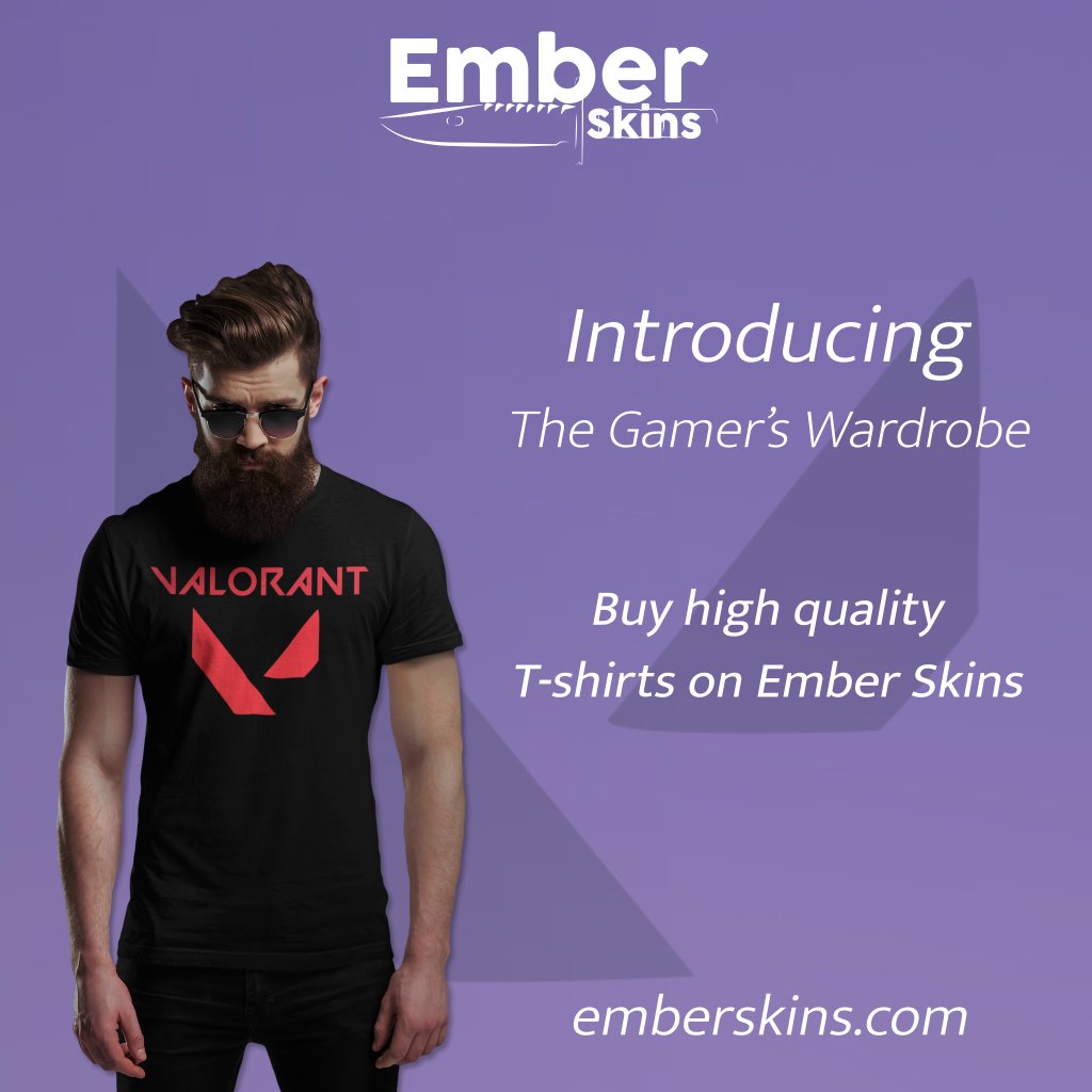 EmberSkins's tweet image. Now buy high quality t-shirts on Ember Skins!
#gaming #gamingindia #csgoindia #valorantindia